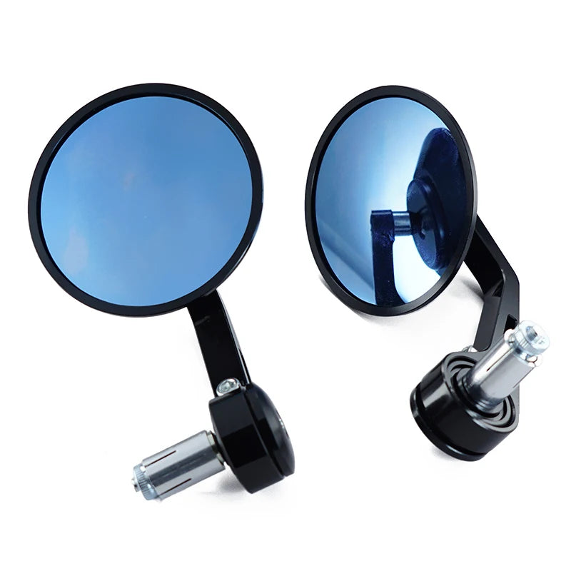 For Royal Enfield Bullet/Meteor/Classic 350 500 Interceptor 650 CNC Motorcycle Bar End Mirrors Retro Handlebar Tip Rearview