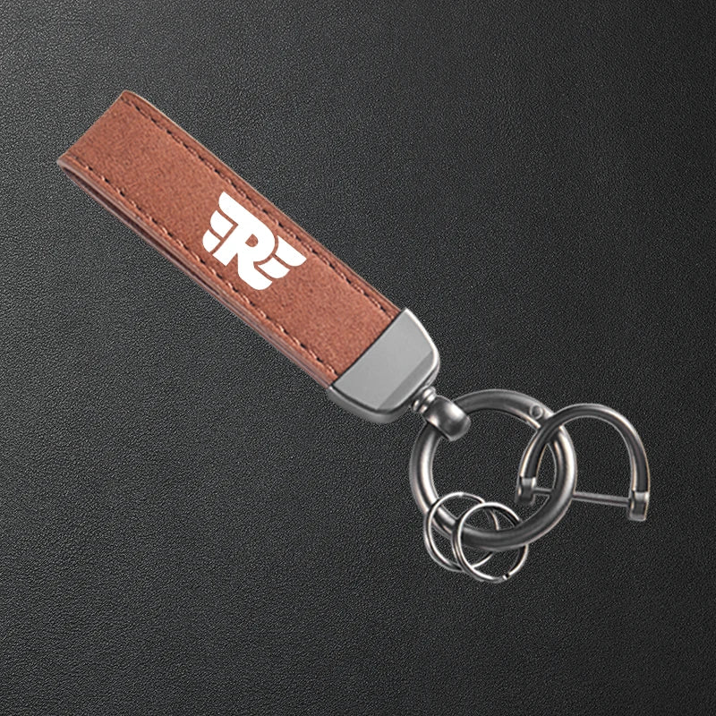 For Royal Enfield Bullet/Meteor/Classic 350 500 Interceptor 650 Motorcycle Keyring High-Grade Leather Suede Keychain Accessories