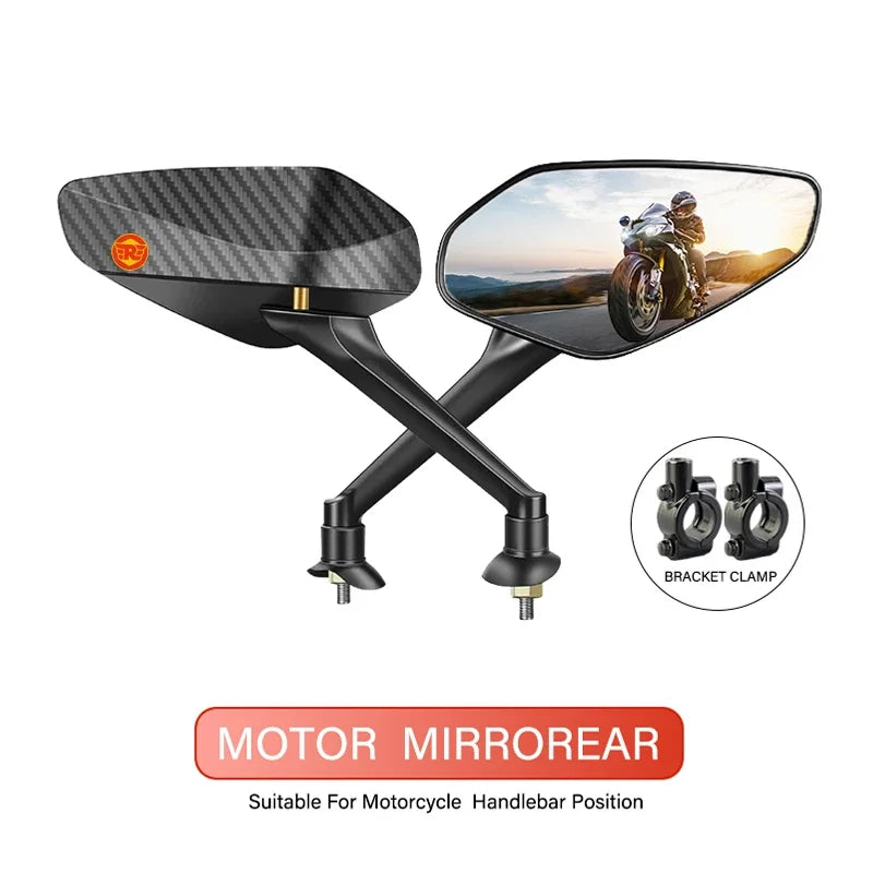 Motorcycle Off-Road Anti-Shake Antiglare Wide-angle Rearview Mirror For Royal Enfield Meteor 350 Royal Himalayan Meteor350 500