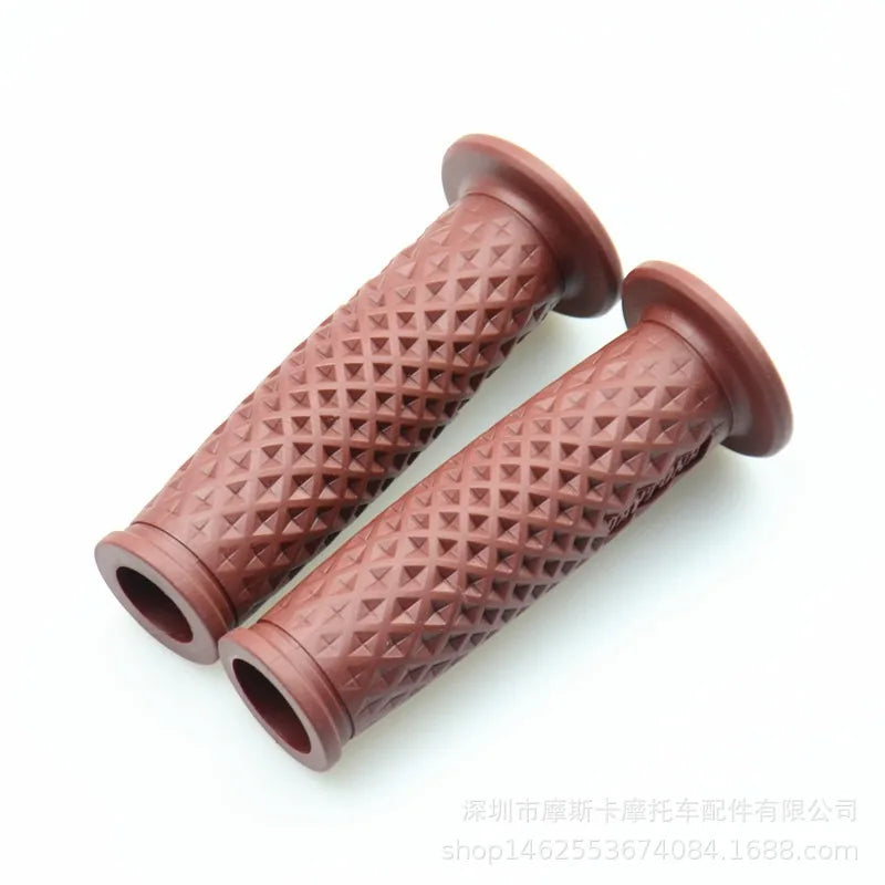 7/8" Handle Bar Retro Rubber Motorcycle Bike Vintage Handlebar Coke Bottle Hand Grip For HONDA GN125 CG125 CB400 Cafe Custom