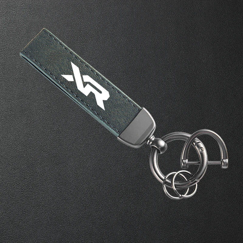 For Honda XR 125 150 190 230 250 400 600 650 L/R/Motard Motorcycle Keyring High-Grade Leather Suede Keychain Accessories