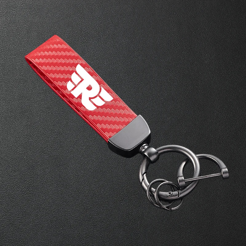 For Royal Enfield Himalayan 450 411 Hunter Meteor Classic 350 500 Interceptor 650 Carbon Fiber Patterned Motorcycle Keychain