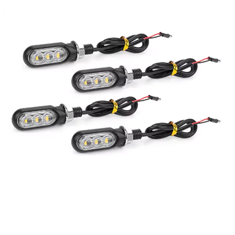 Par/Kit de Setas de LED Sequenciais Universais para Motocicletas (12V)