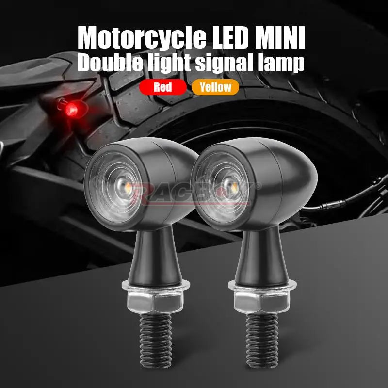 3 In 1 E24 LED Mini Turn Signal Light Bullet Motorcycle Brake Lamp Indicator DRL for Cafe Racer Bobber Chopper Honda Yamaha 12V