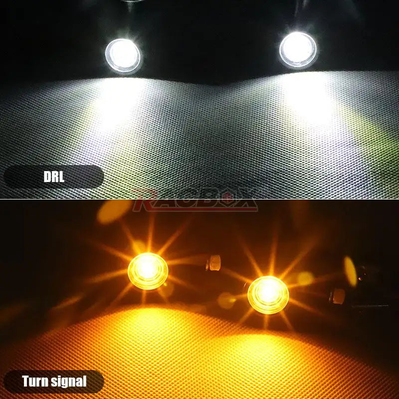 3 In 1 E24 LED Mini Turn Signal Light Bullet Motorcycle Brake Lamp Indicator DRL for Cafe Racer Bobber Chopper Honda Yamaha 12V