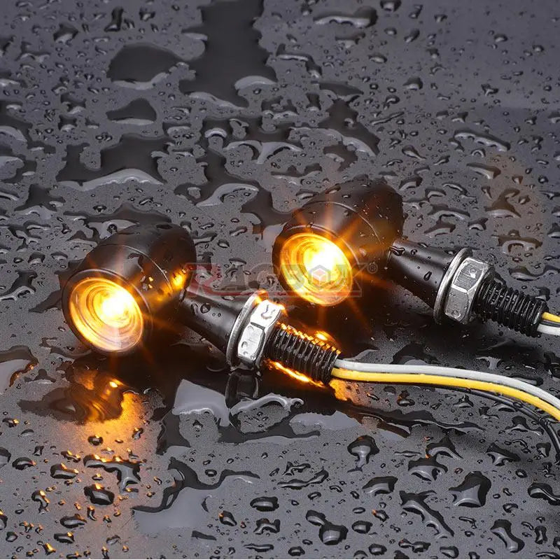3 In 1 E24 LED Mini Turn Signal Light Bullet Motorcycle Brake Lamp Indicator DRL for Cafe Racer Bobber Chopper Honda Yamaha 12V