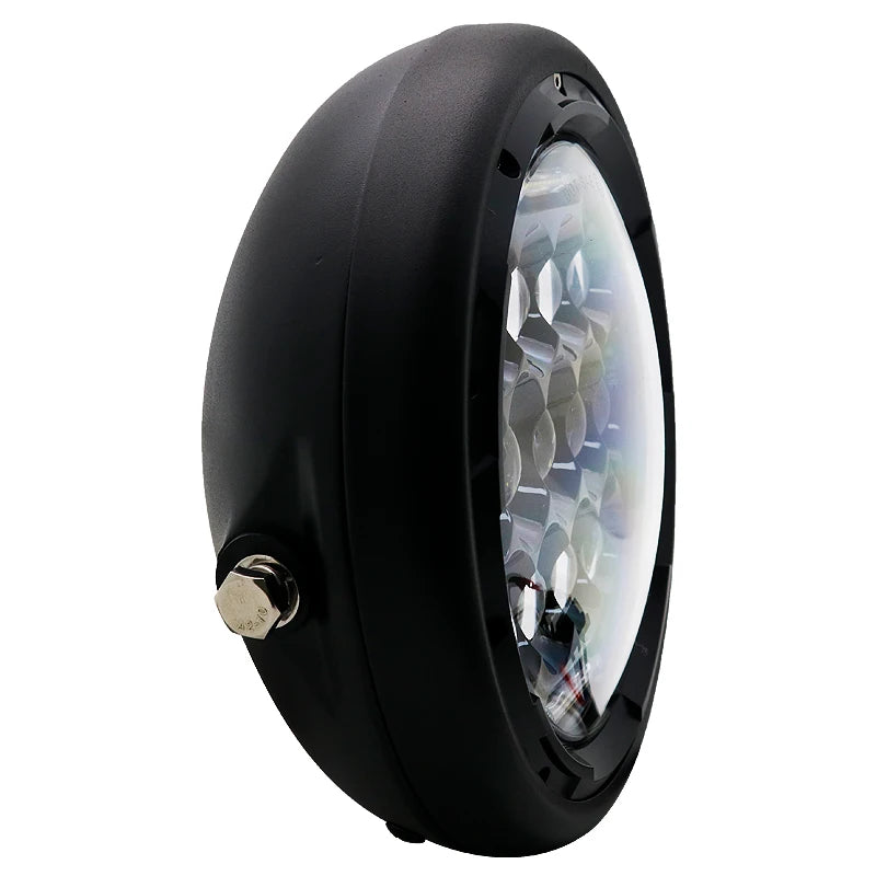 7inch LED Motorcycle Headlight Universal 7.5" Round Head Light For Cafe Racer Bobber Honda