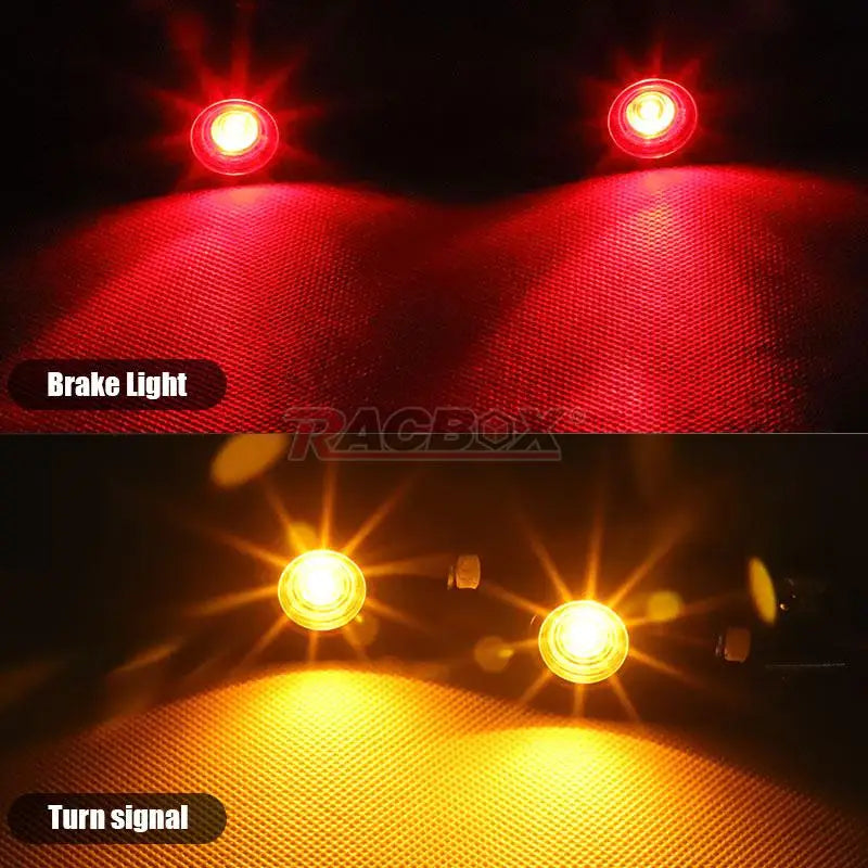 3 In 1 E24 LED Mini Turn Signal Light Bullet Motorcycle Brake Lamp Indicator DRL for Cafe Racer Bobber Chopper Honda Yamaha 12V