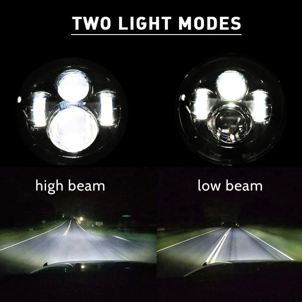 Motorcycle Headlight 7 inch LED For Harley Touring Ultra Classic Electra Street Glide Road King Yamaha Motorcycle Headlamp