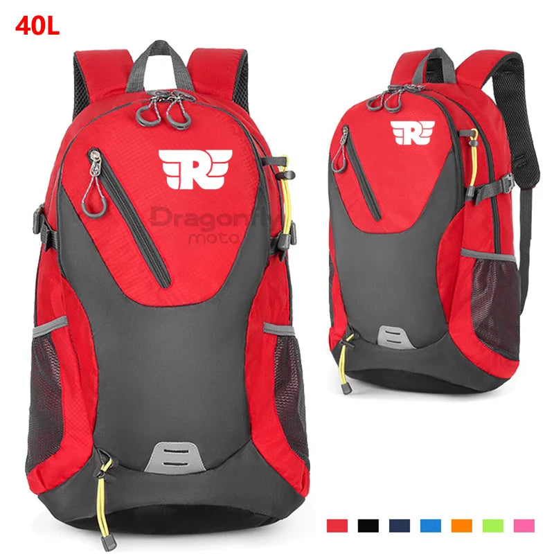 Mochila de Motociclista Impermeável 40L – Edição Royal Enfield