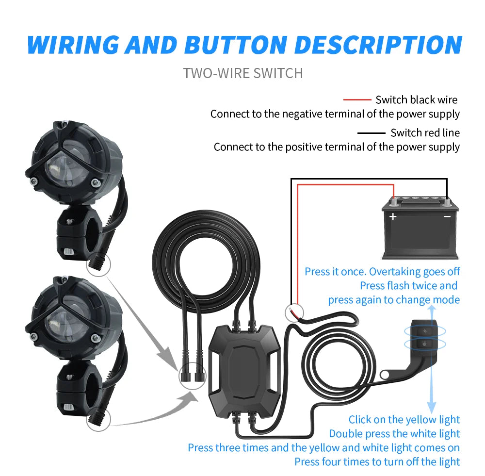 LED Fog Lights Spotlight Bar for Car Motorcycle ATV Work Light Headlight LED Projector Lens off road accessories 4x4