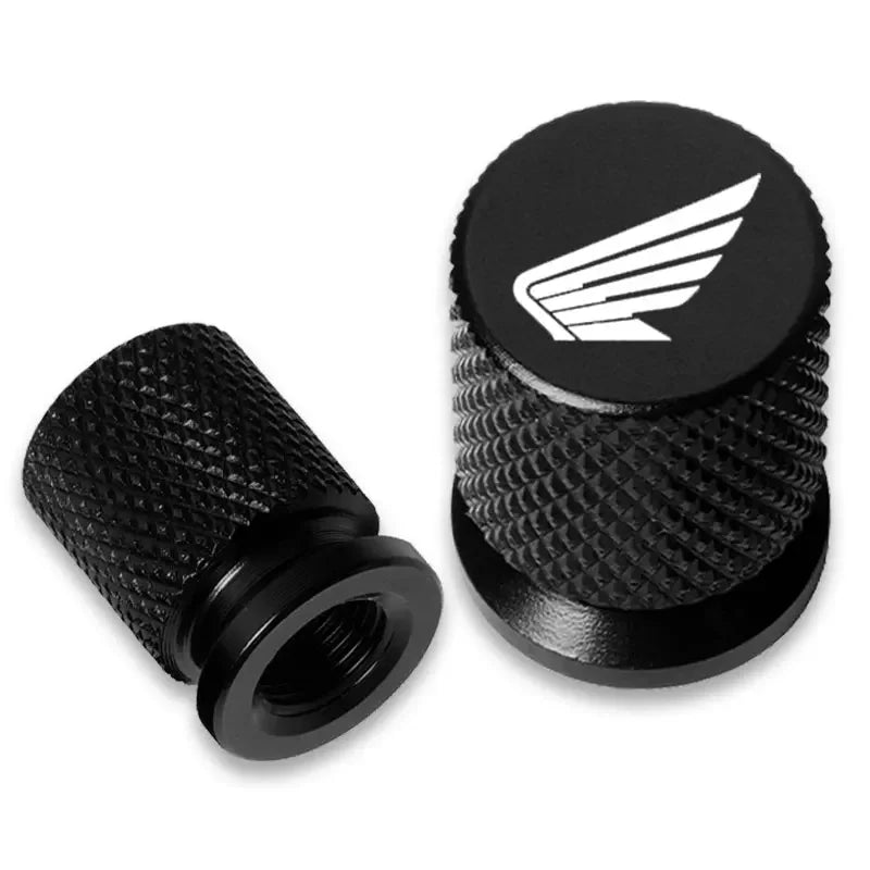 Par de Tampas de Válvula de Pneu em Alumínio CNC para Motocicletas Honda