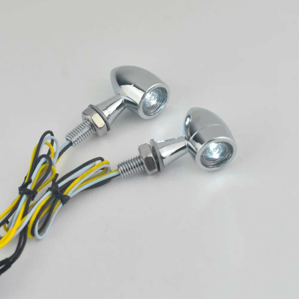 8mm Motorcycle Mini LED Turn Signal Light Bullet Moto flashing Light clignotant moto led 12V Fit for Kawasaki Suzuki Yamaha