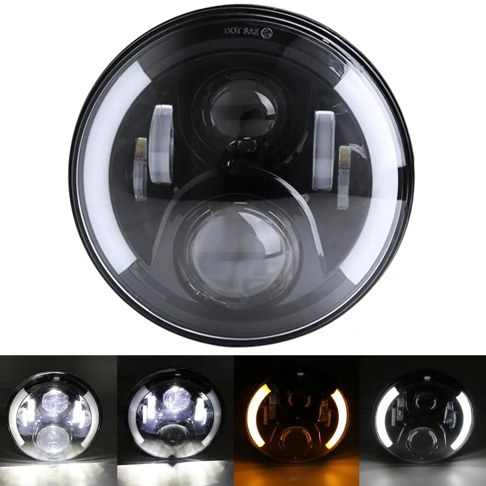 Motorcycle Headlight 7 inch LED For Harley Touring Ultra Classic Electra Street Glide Road King Yamaha Motorcycle Headlamp