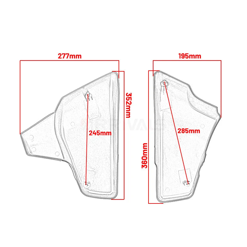 Motorcycle Side Battery Fairing Cover For Honda VLX 600 1999-2008 VT 600 C CD Shadow VLX Deluxe STEED400 1999-2007