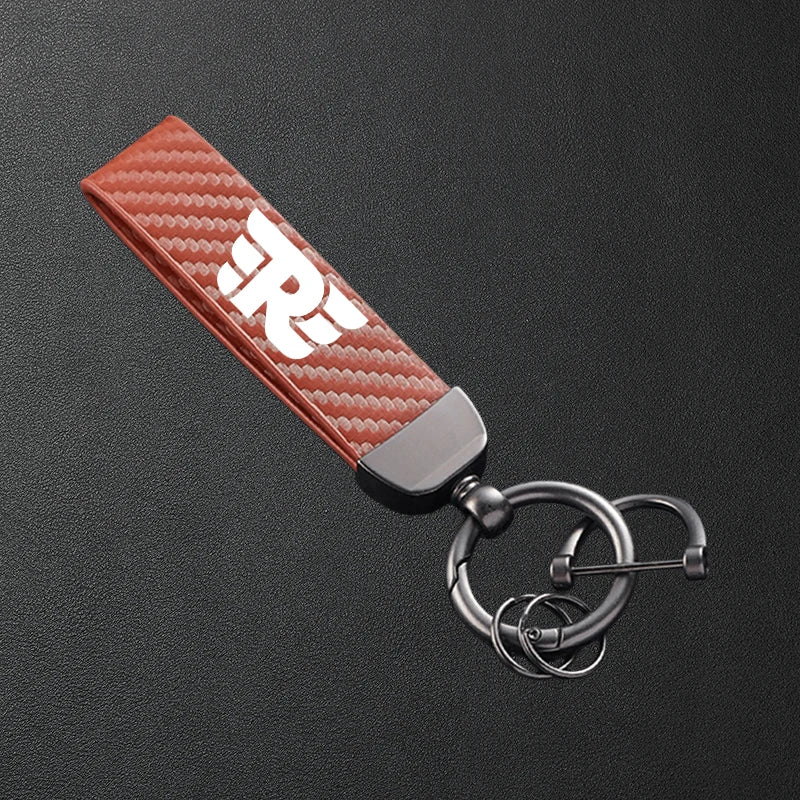 For Royal Enfield Himalayan 450 411 Hunter Meteor Classic 350 500 Interceptor 650 Carbon Fiber Patterned Motorcycle Keychain
