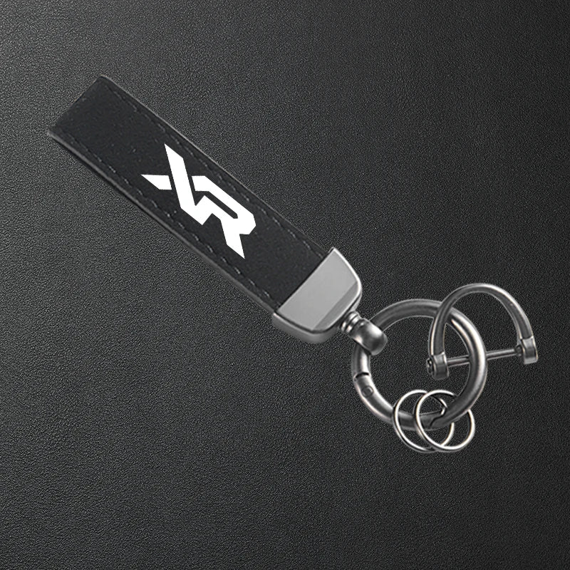 For Honda XR 125 150 190 230 250 400 600 650 L/R/Motard Motorcycle Keyring High-Grade Leather Suede Keychain Accessories