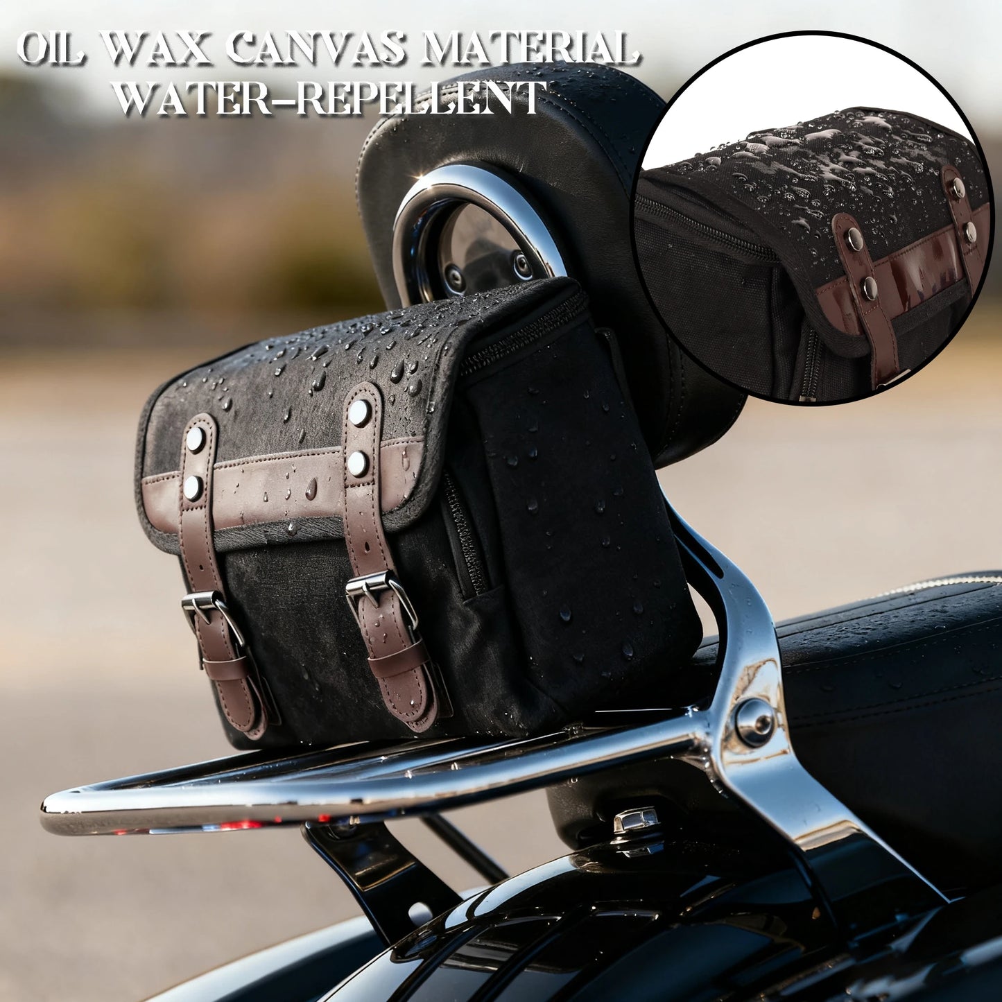 Motorcycle Side Bag Retro Waterproof Tool Bag Large Capacity Luggage Travel Bags Motorbike SaddleBag Universal
