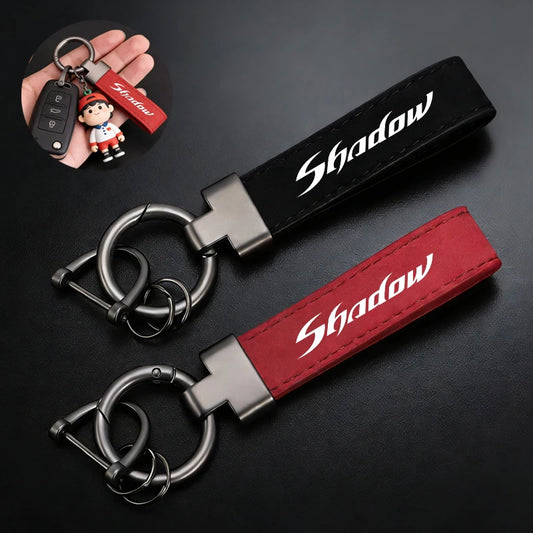 Logo Alloy Keyring car Suede Leather Keychain For Honda Shadow VT600 VT750 VT1100 VT400 VT125 VT 125 600 750 1100 400