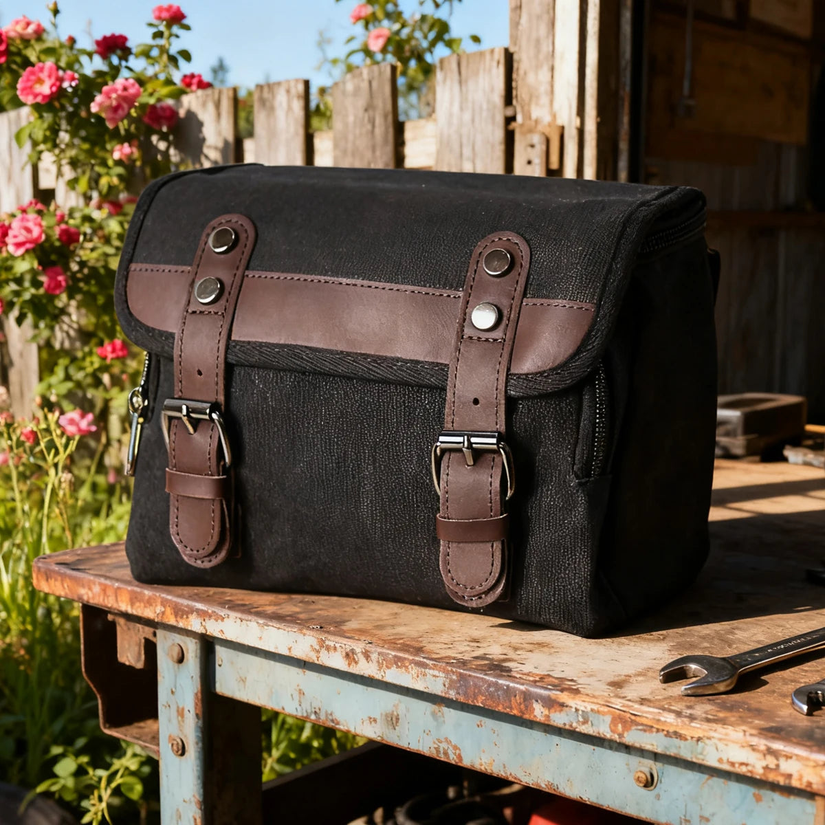 Motorcycle Side Bag Retro Waterproof Tool Bag Large Capacity Luggage Travel Bags Motorbike SaddleBag Universal