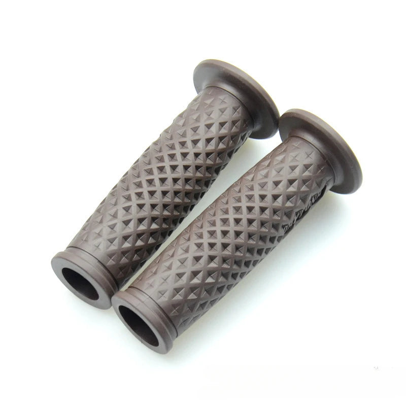 7/8" Handle Bar Retro Rubber Motorcycle Bike Vintage Handlebar Coke Bottle Hand Grip For HONDA GN125 CG125 CB400 Cafe Custom