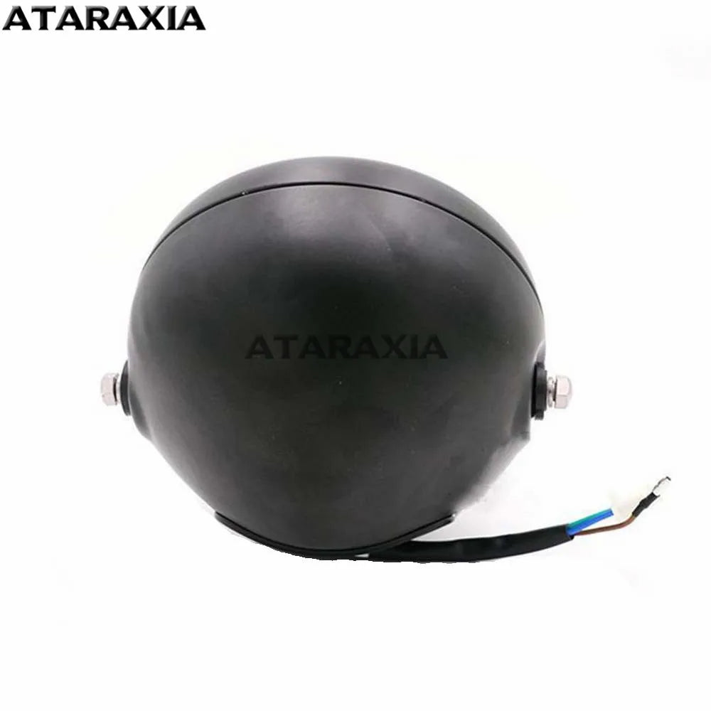 For CG125 GN125 Motorcycle Retro Metal 5.75inch Lens 35W Halogen Front Headlight headlamp Head light For Harley Cafe Racer Honda