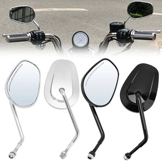8MM Motorcycles Mirror Adjustable Rear View Side Mirrors For Harley Touring Road King Road Glide Sportster 883 1200 Dyna Softail