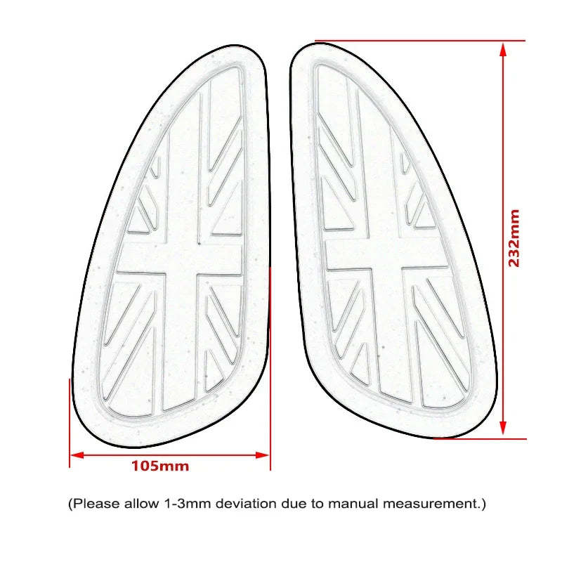 Protetor de Tanque Lateral Antiderrapante (Knee Grip Pads) – Estilo Vintage