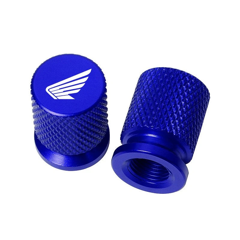 Par de Tampas de Válvula de Pneu em Alumínio CNC para Motocicletas Honda