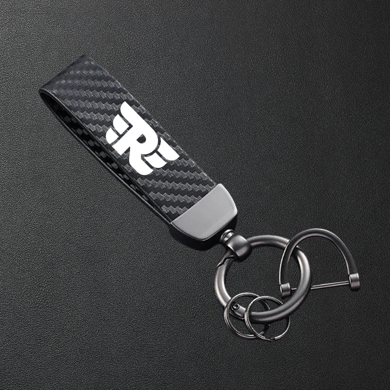 For Royal Enfield Himalayan 450 411 Hunter Meteor Classic 350 500 Interceptor 650 Carbon Fiber Patterned Motorcycle Keychain