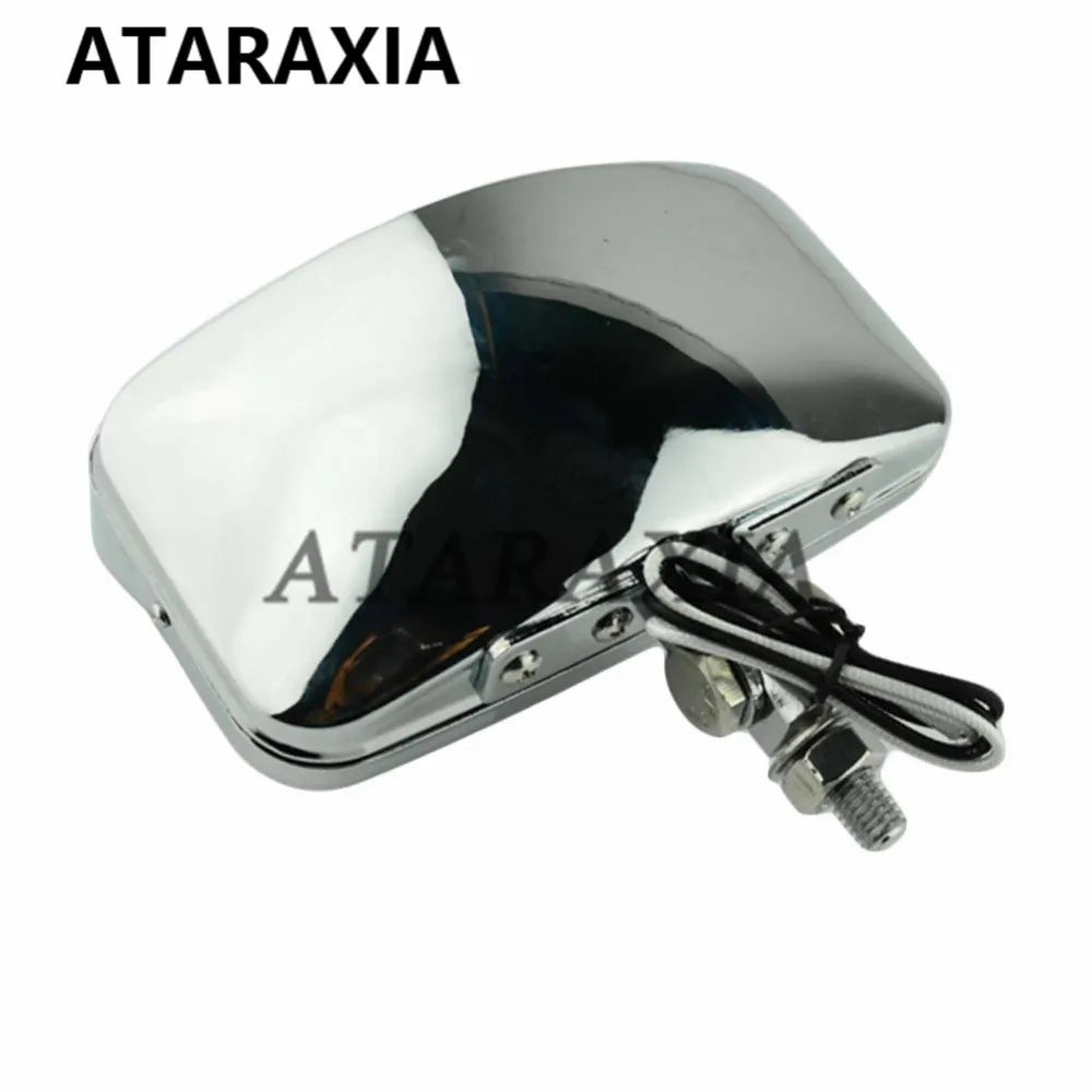 Motorcycle H3 Square Headlight With Bottom Mount Headlamp Universal For Harley Chopper Custom Softail Dyna Suzuki Kawasaki
