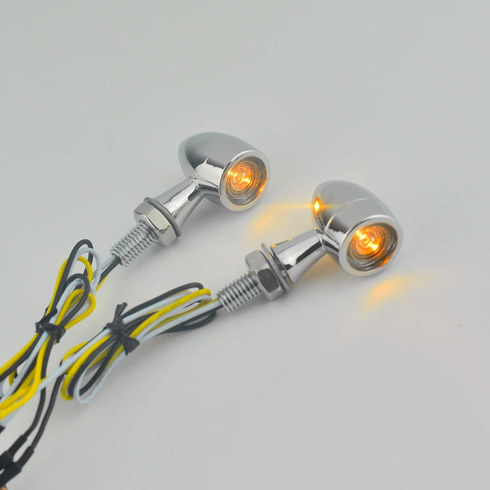 8mm Motorcycle Mini LED Turn Signal Light Bullet Moto flashing Light clignotant moto led 12V Fit for Kawasaki Suzuki Yamaha