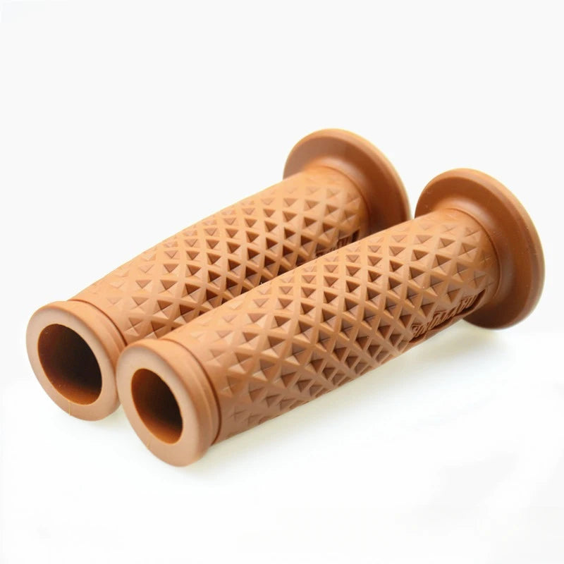 7/8" Handle Bar Retro Rubber Motorcycle Bike Vintage Handlebar Coke Bottle Hand Grip For HONDA GN125 CG125 CB400 Cafe Custom
