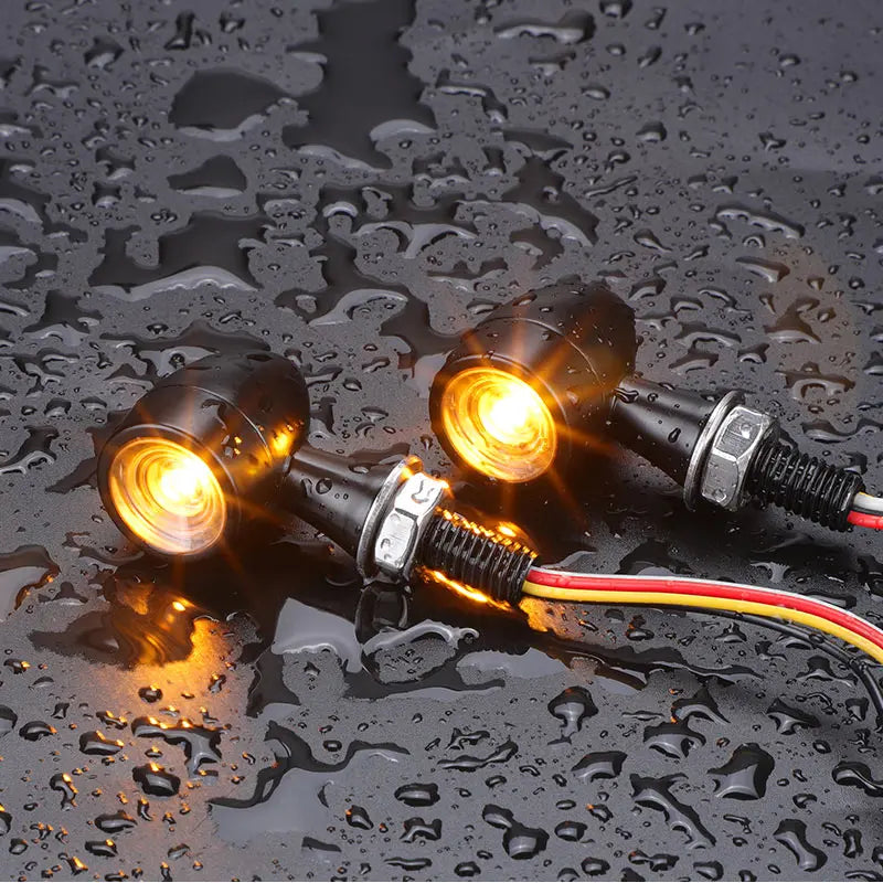 3 In 1 E24 LED Mini Turn Signal Light Bullet Motorcycle Brake Lamp Indicator DRL for Cafe Racer Bobber Chopper Honda Yamaha 12V