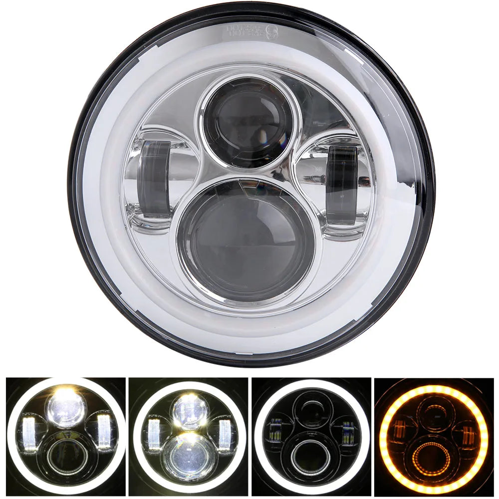 Motorcycle Headlight 7 inch LED For Harley Touring Ultra Classic Electra Street Glide Road King Yamaha Motorcycle Headlamp