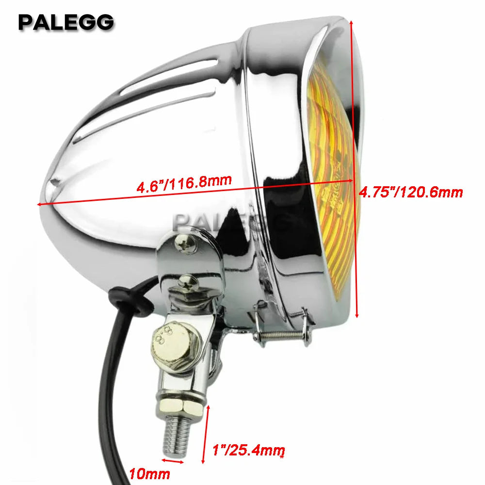 Farol Dianteiro Retro Vintage 4.5" (Estilo Bates)