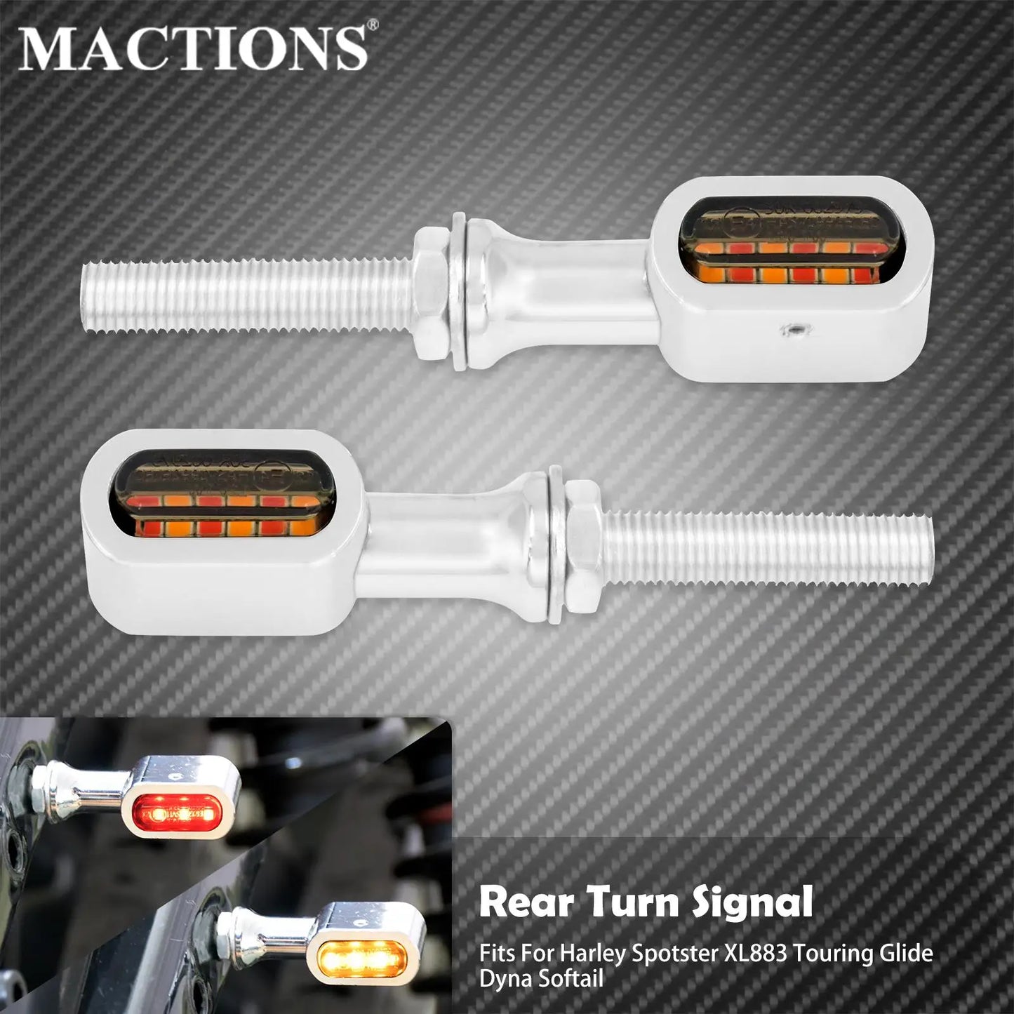 Motorcycle E Mark LED Rear Mini Brake Turn Signal Light Indicator Run Lamp For Harley Spotster XL883 Touring Glide Dyna Softail