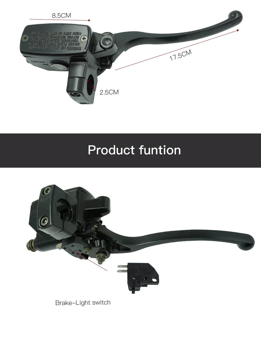 SDTW Universal 1" 22MM 25MM Motorcycle Brake Clutch Master Cylinder Hydraulic Pump with Lever For Yamaha Suzuki Kawasaki Honda