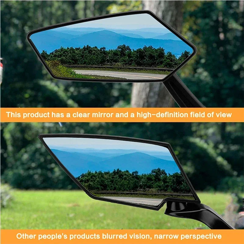 For Royal Enfield Meteor 350 RoyalEnfield Meteor500 Square Motorcycle Mirror Adjustable Rearview Mirror Easy Installation