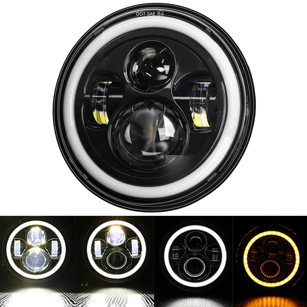 Motorcycle Headlight 7 inch LED For Harley Touring Ultra Classic Electra Street Glide Road King Yamaha Motorcycle Headlamp