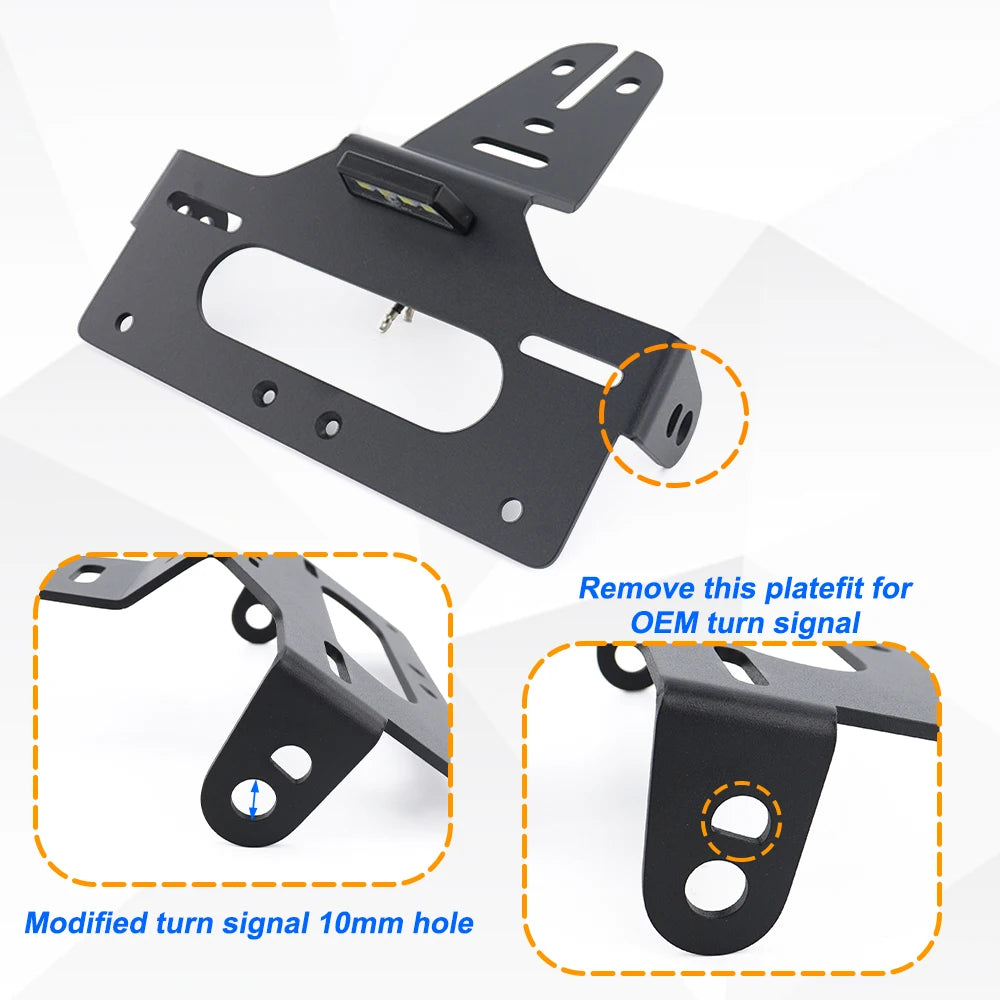 License Plate Holder For Royal Enfield Meteor 350 2020 2021 2022 2023 2024 2025 2026 Motorcycle Rear Tail Tidy Fender Eliminator
