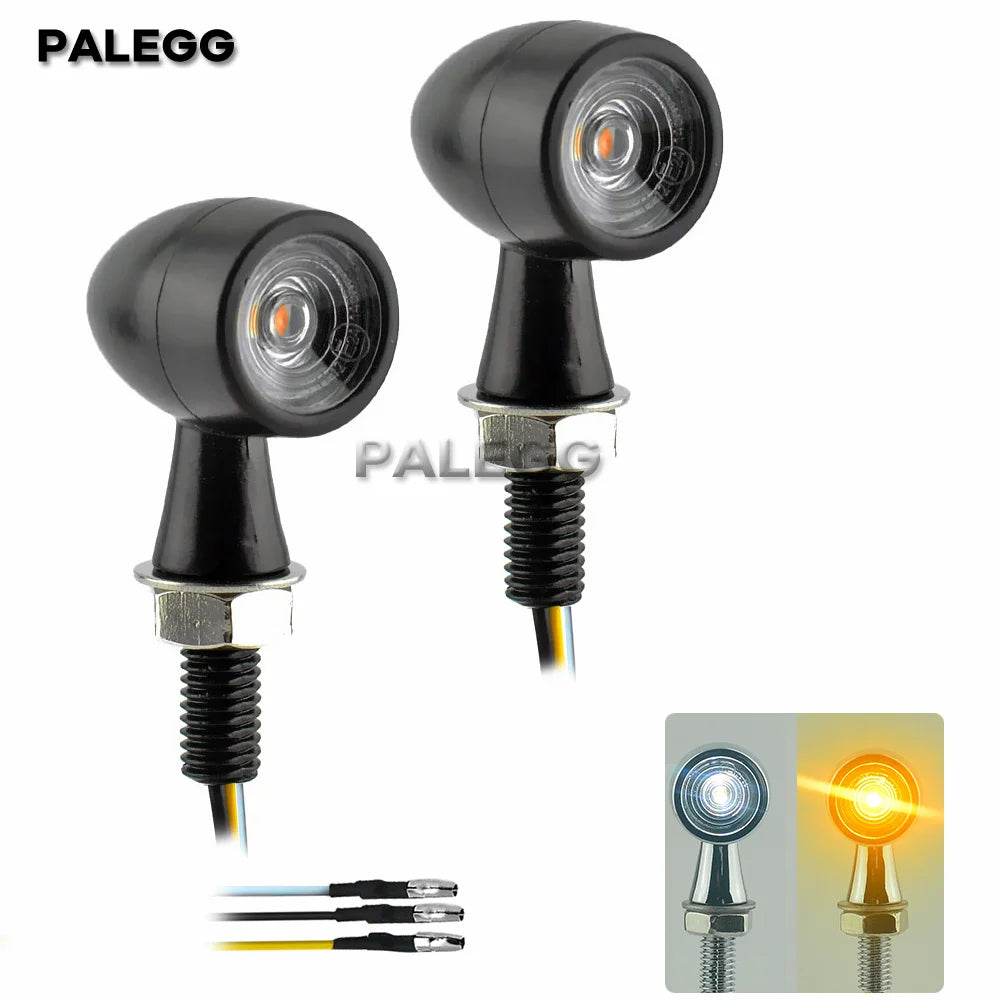 8mm Motorcycle Mini LED Turn Signal Light Bullet Moto flashing Light clignotant moto led 12V Fit for Kawasaki Suzuki Yamaha