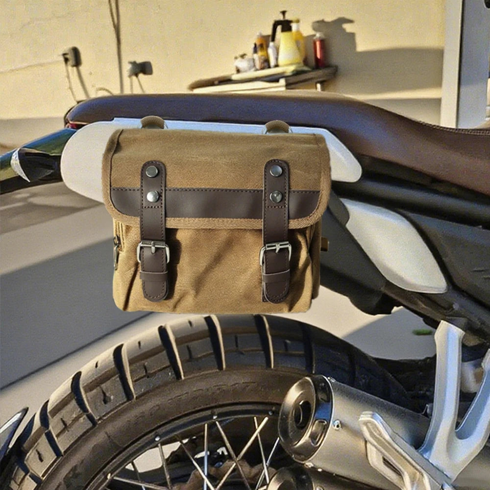 Motorcycle Side Bag Retro Waterproof Tool Bag Large Capacity Luggage Travel Bags Motorbike SaddleBag Universal