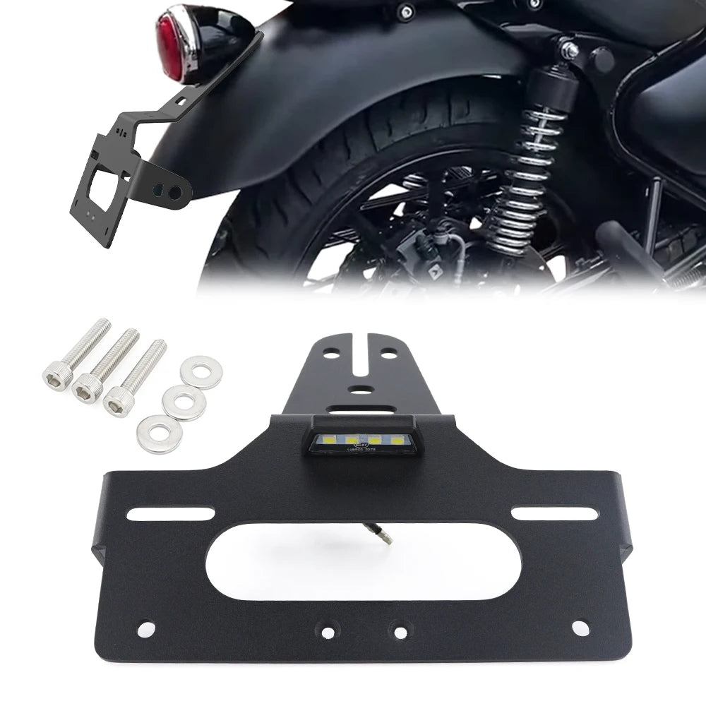 License Plate Holder For Royal Enfield Meteor 350 2020 2021 2022 2023 2024 2025 2026 Motorcycle Rear Tail Tidy Fender Eliminator