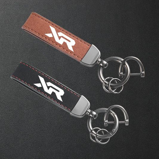 For Honda XR 125 150 190 230 250 400 600 650 L/R/Motard Motorcycle Keyring High-Grade Leather Suede Keychain Accessories