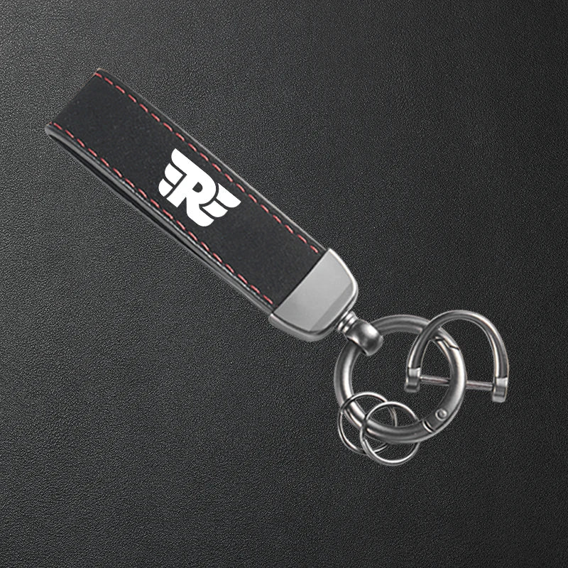 For Royal Enfield Bullet/Meteor/Classic 350 500 Interceptor 650 Motorcycle Keyring High-Grade Leather Suede Keychain Accessories