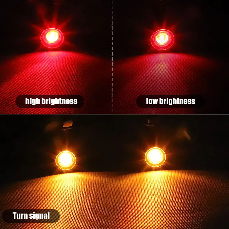 3 In 1 E24 LED Mini Turn Signal Light Bullet Motorcycle Brake Lamp Indicator DRL for Cafe Racer Bobber Chopper Honda Yamaha 12V