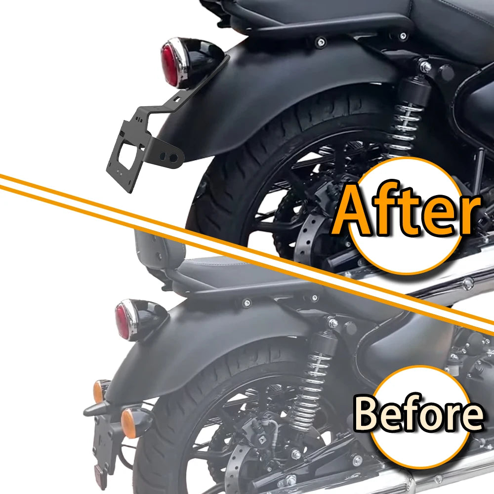License Plate Holder For Royal Enfield Meteor 350 2020 2021 2022 2023 2024 2025 2026 Motorcycle Rear Tail Tidy Fender Eliminator
