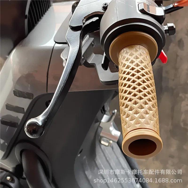 7/8" Handle Bar Retro Rubber Motorcycle Bike Vintage Handlebar Coke Bottle Hand Grip For HONDA GN125 CG125 CB400 Cafe Custom