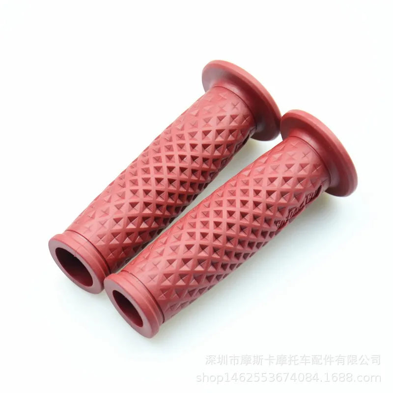 7/8" Handle Bar Retro Rubber Motorcycle Bike Vintage Handlebar Coke Bottle Hand Grip For HONDA GN125 CG125 CB400 Cafe Custom